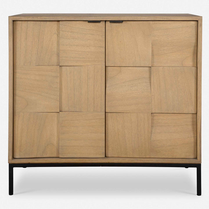 American Home Furniture Uttermost Lorenzo Geometric 2 Door Cabinet