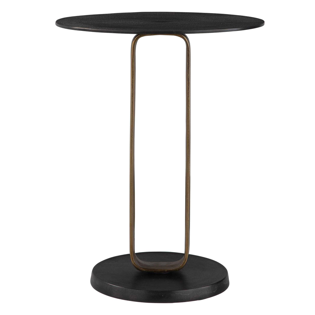 American Home Furniture Uttermost Aperture Brass Accent Table