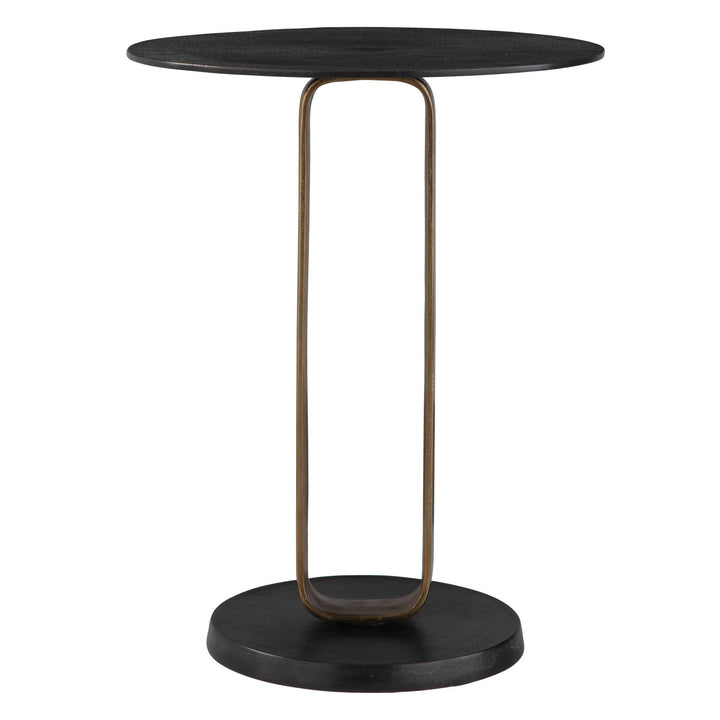 American Home Furniture Uttermost Aperture Brass Accent Table