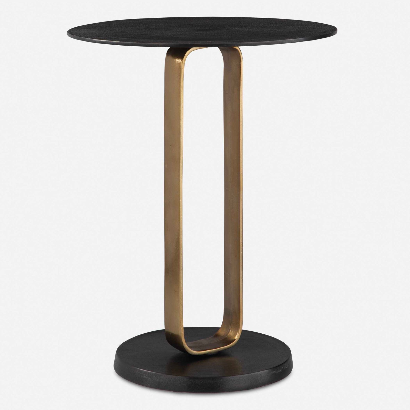 American Home Furniture Uttermost Aperture Brass Accent Table