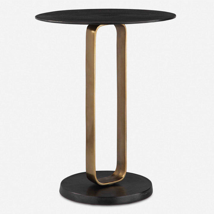American Home Furniture Uttermost Aperture Brass Accent Table