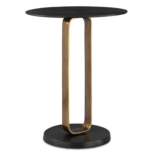 American Home Furniture Uttermost Aperture Brass Accent Table