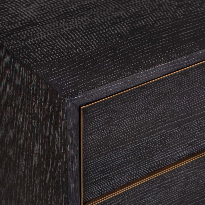 American Home Furniture Uttermost Besos 4 Drawer Walnut Chest
