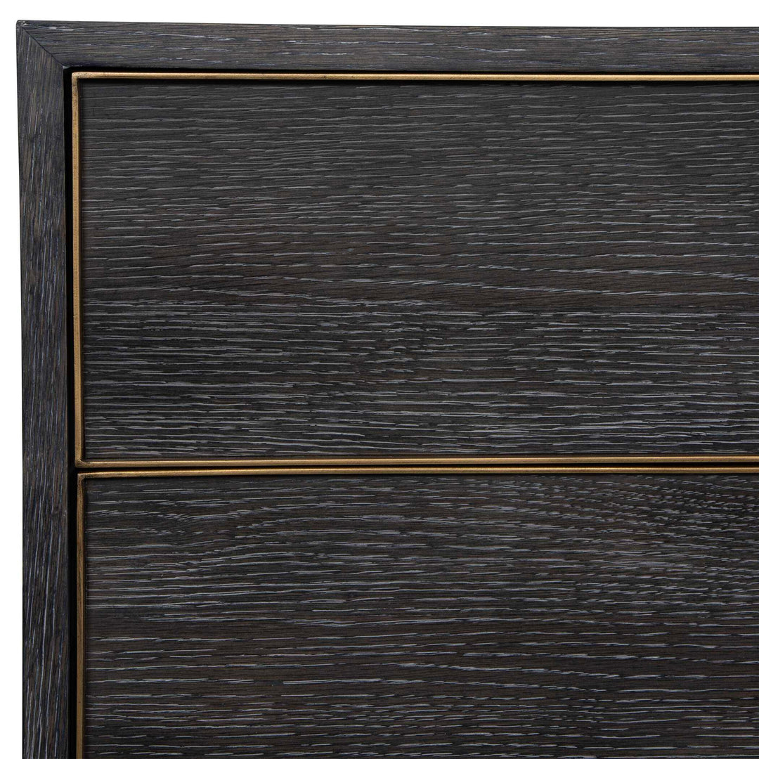 American Home Furniture Uttermost Besos 4 Drawer Walnut Chest
