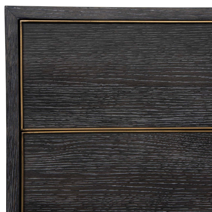 American Home Furniture Uttermost Besos 4 Drawer Walnut Chest