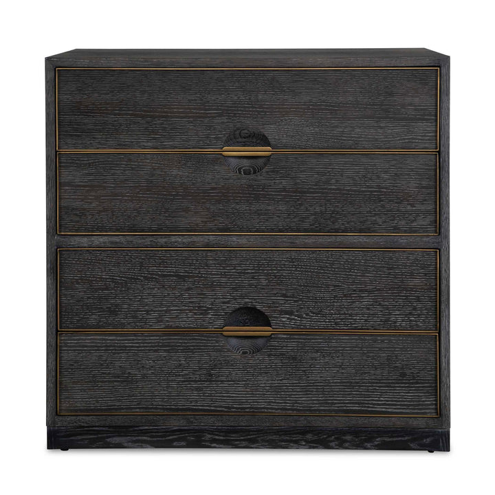 American Home Furniture Uttermost Besos 4 Drawer Walnut Chest