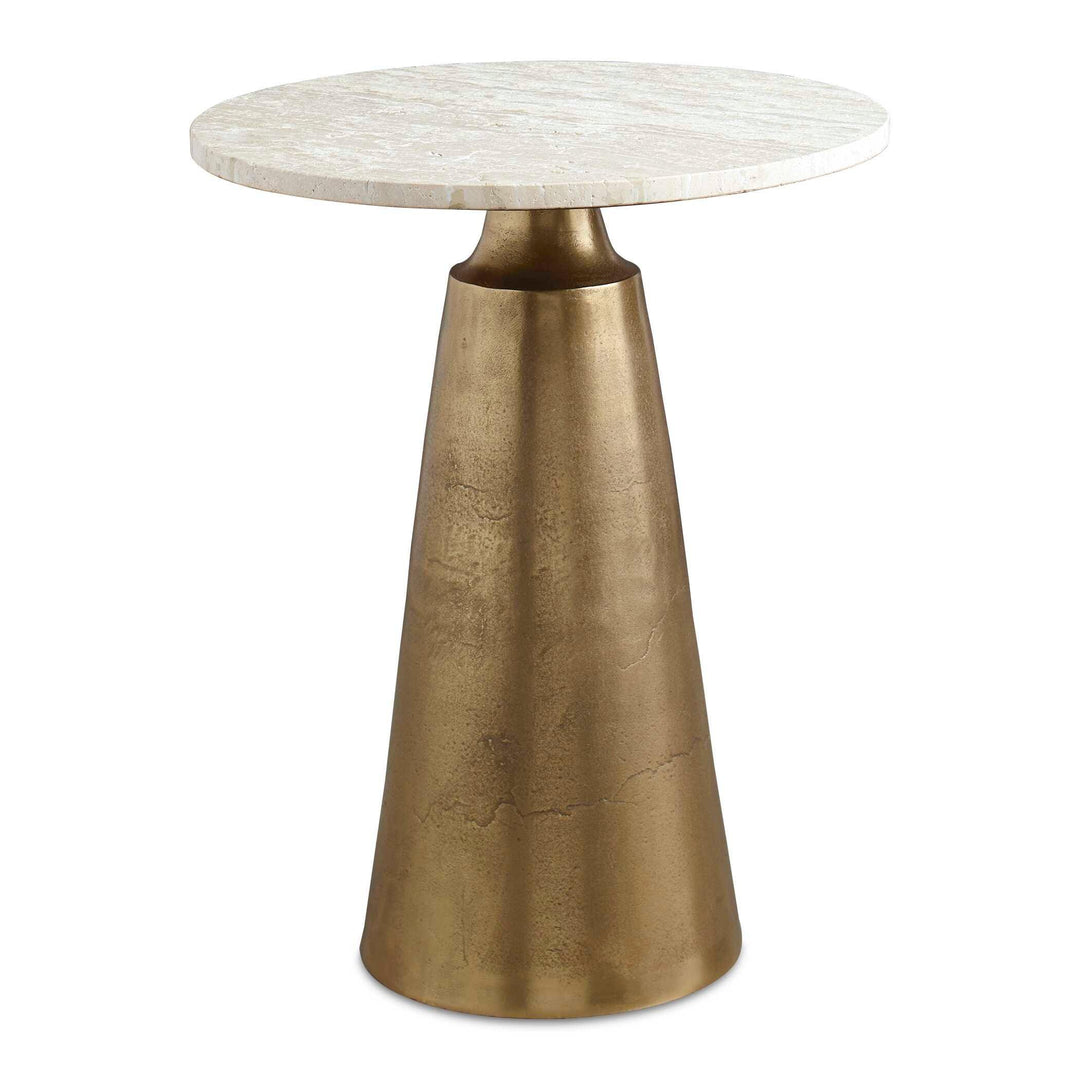 Midsummer Antique Brass Accent Table - AmericanHomeFurniture