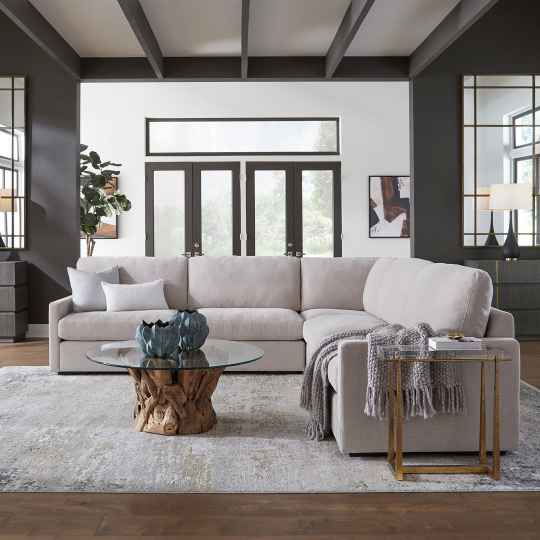 American Home Furniture | Uttermost - Refuge Armless Sand Sofa 