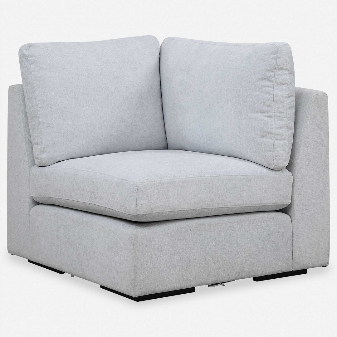 American Home Furniture Uttermost Refuge Cloud Blue Corner Sofa