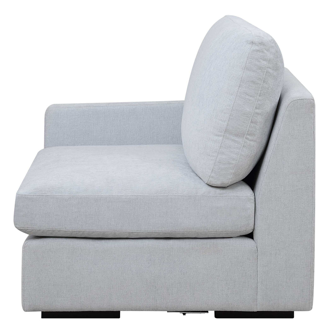American Home Furniture Uttermost Refuge Cloud Blue Left Arm Facing Sofa