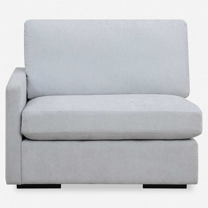 American Home Furniture Uttermost Refuge Cloud Blue Left Arm Facing Sofa