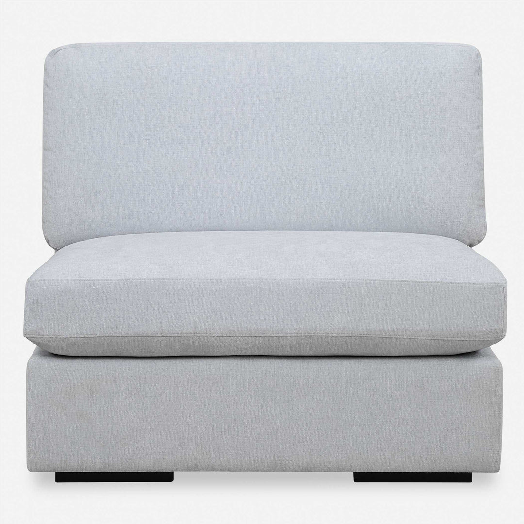 American Home Furniture Uttermost Refuge Armless Cloud Blue Sofa