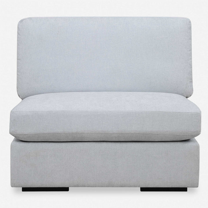 American Home Furniture Uttermost Refuge Armless Cloud Blue Sofa