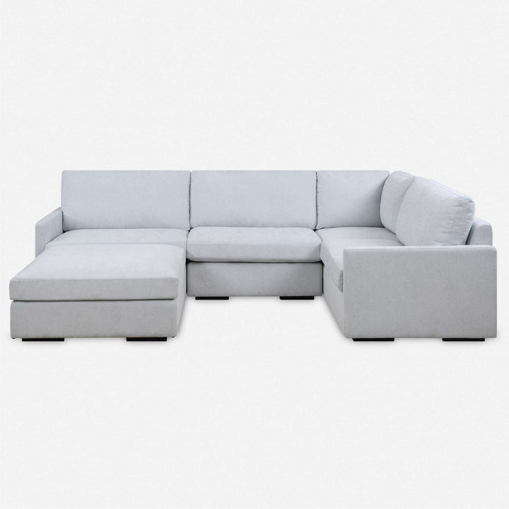 American Home Furniture Uttermost Refuge Armless Cloud Blue Sofa