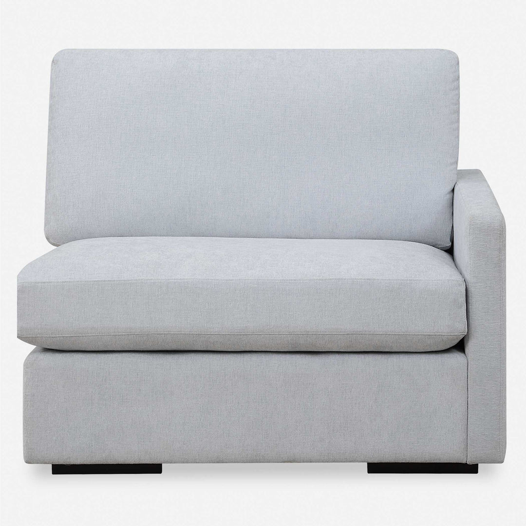 American Home Furniture Uttermost Refuge Cloud Blue Right Arm Facing Sofa