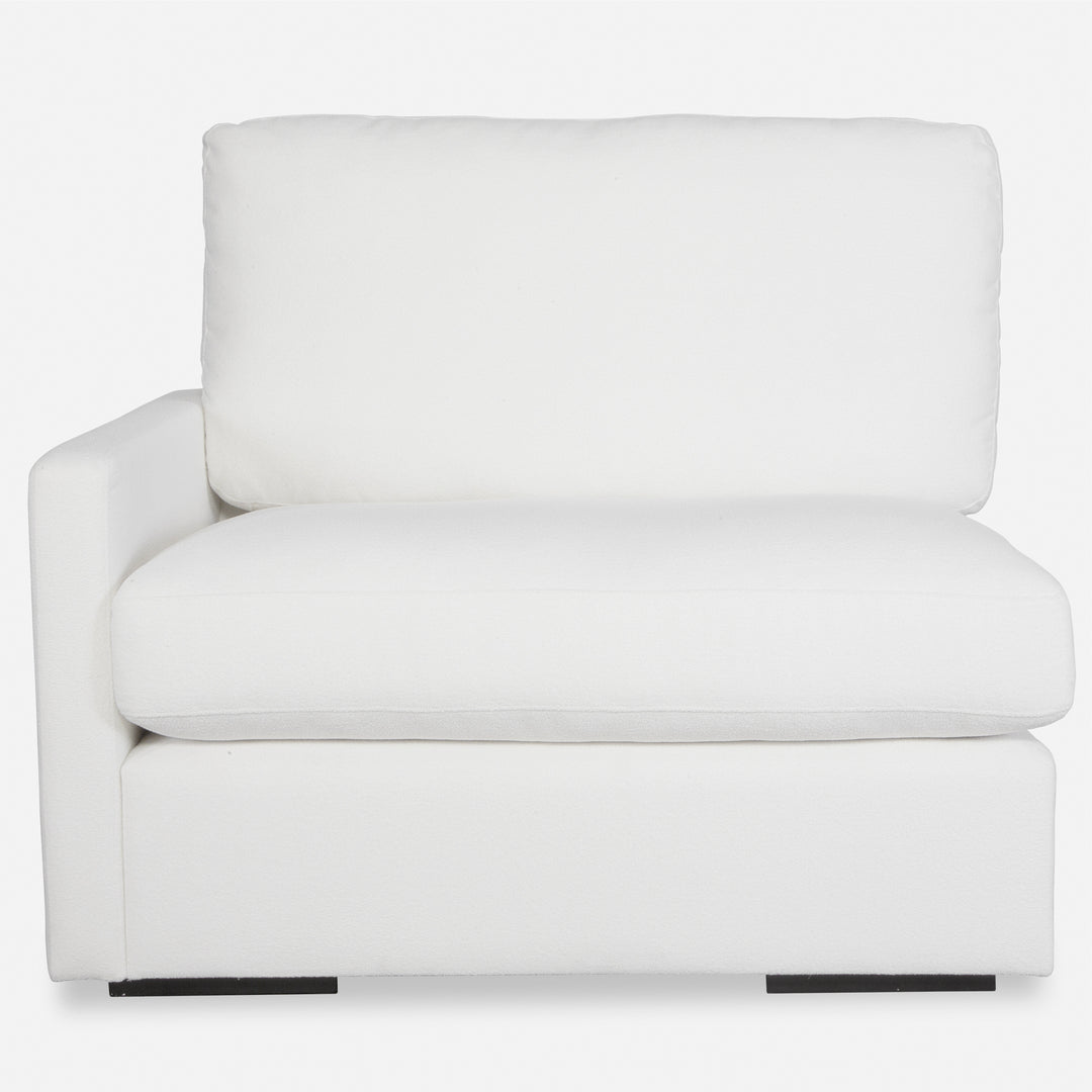 American Home Furniture | Uttermost - Refuge Arctic White Left Arm Facing Sofa