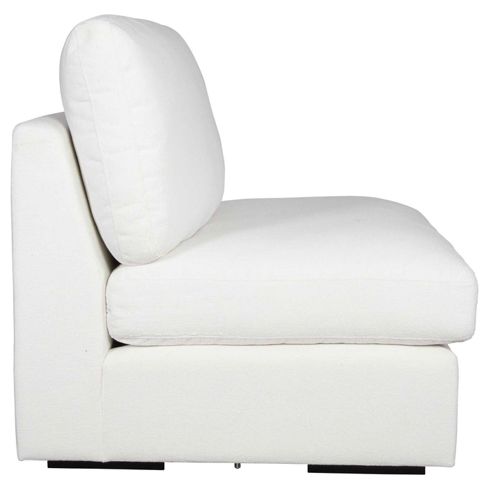 American Home Furniture Uttermost Refuge Armless Arctic White Sofa