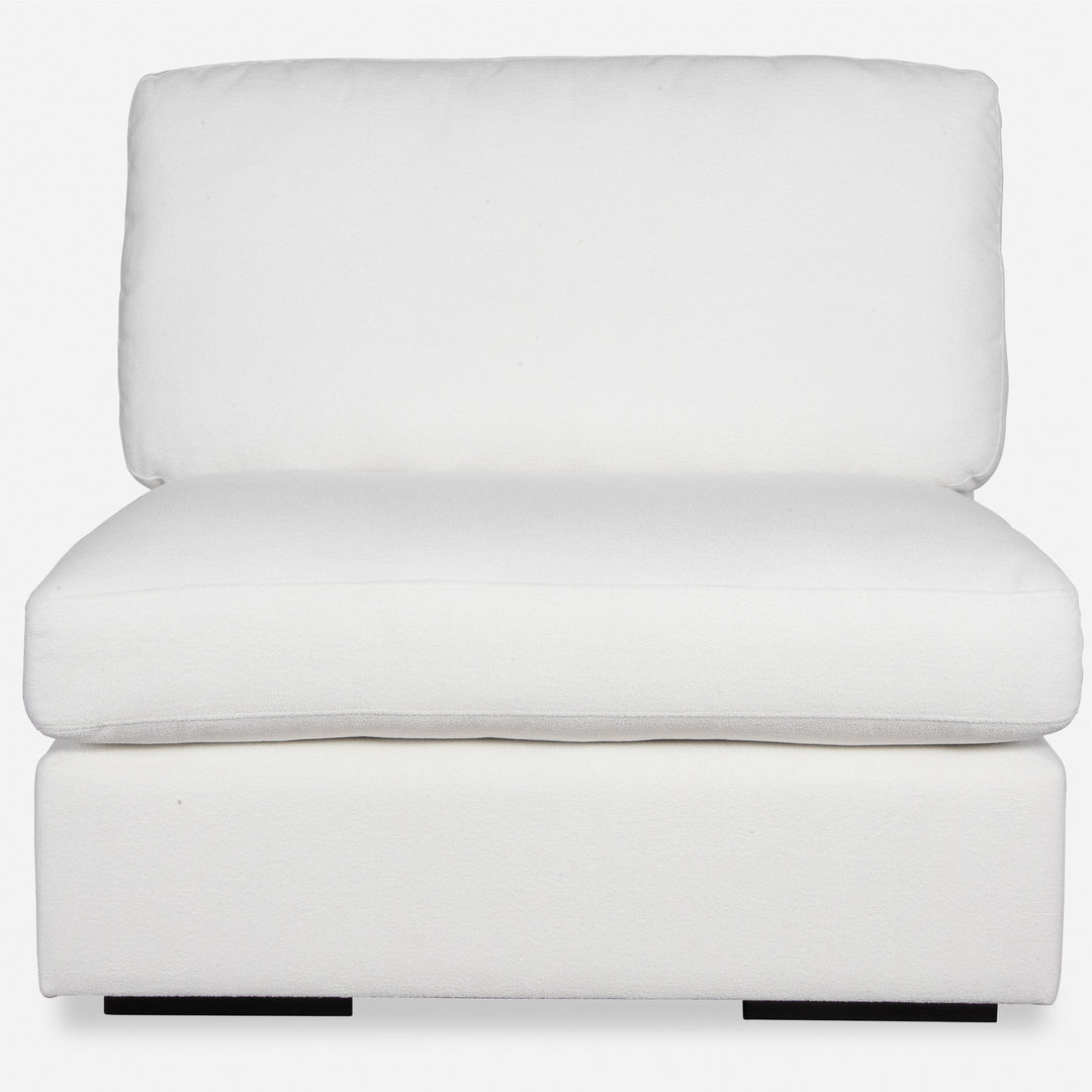 American Home Furniture | Uttermost - Refuge Armless Arctic White Sofa