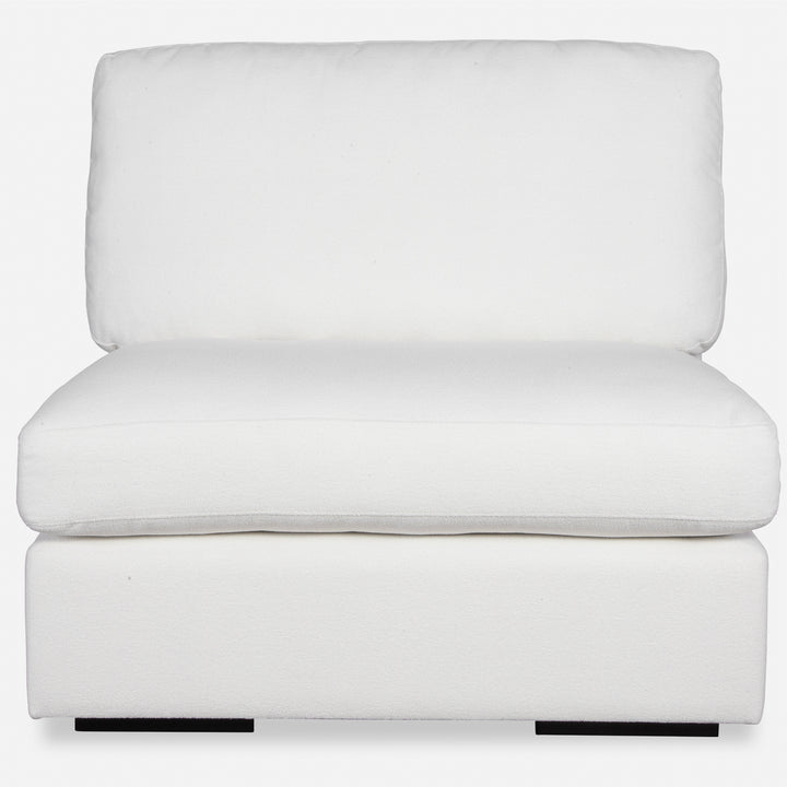 American Home Furniture | Uttermost - Refuge Armless Arctic White Sofa