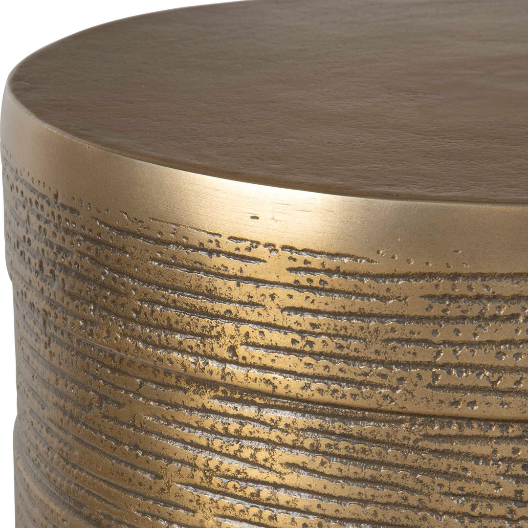 American Home Furniture Uttermost Odin Antique Brass Accent Table
