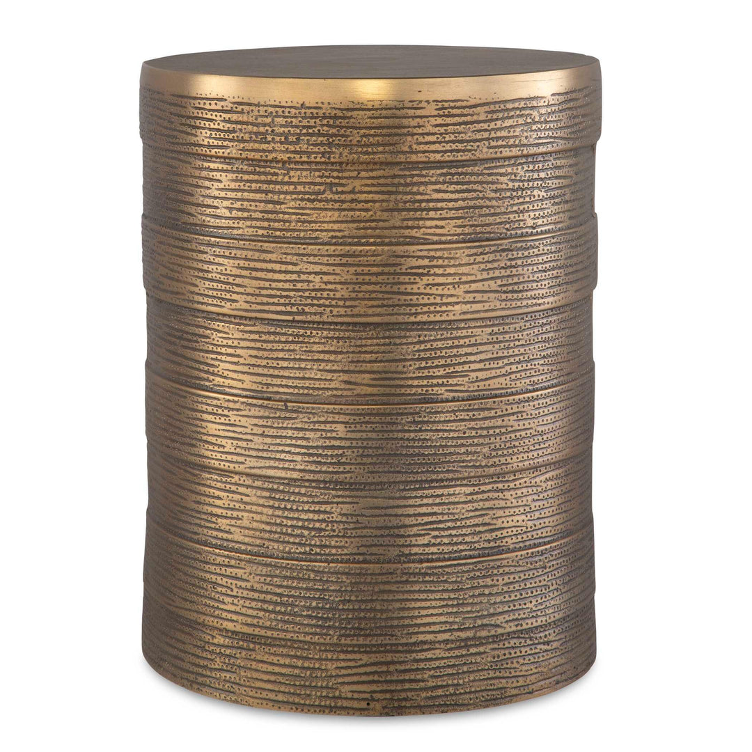 Odin Antique Brass Accent Table - AmericanHomeFurniture
