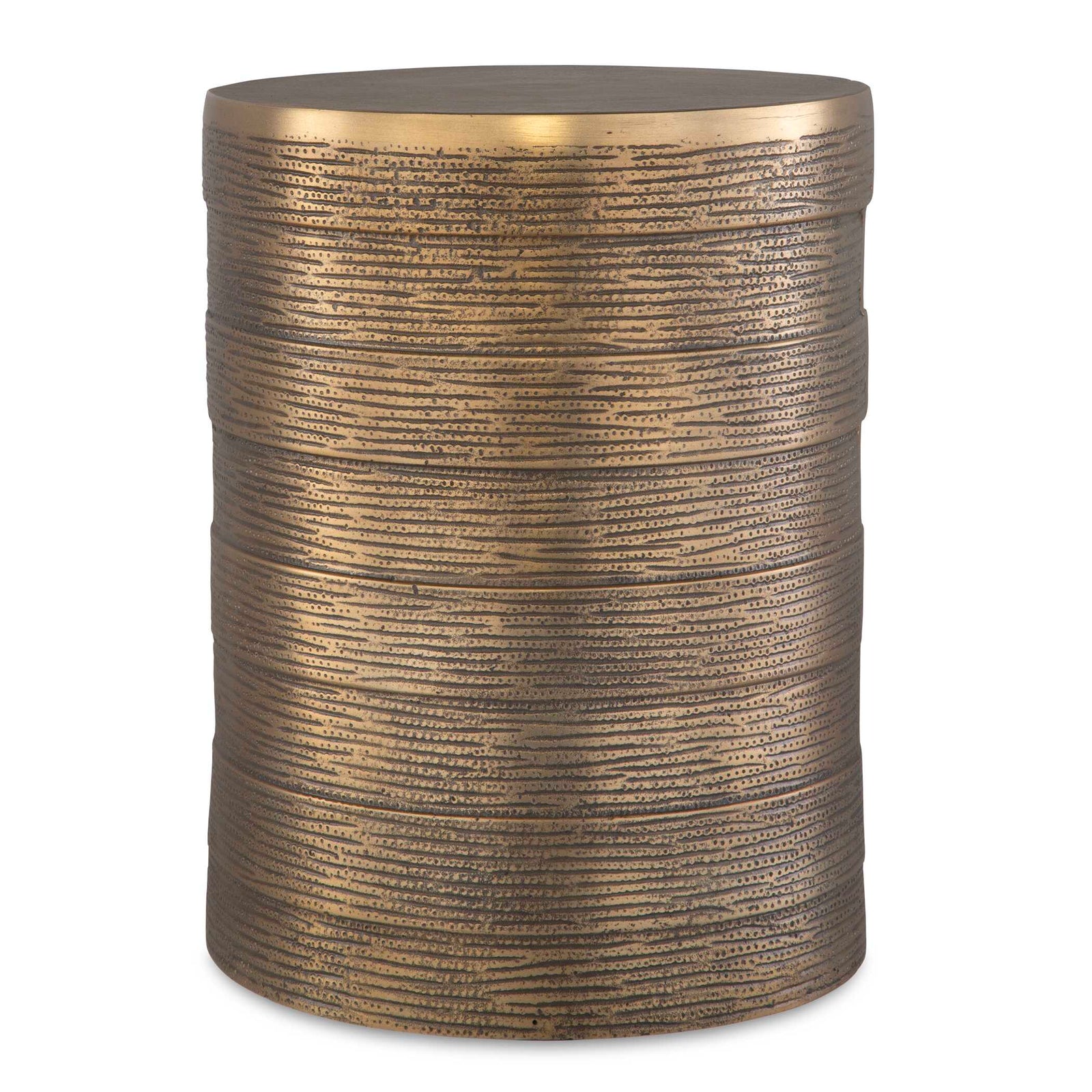 American Home Furniture Uttermost Odin Antique Brass Accent Table