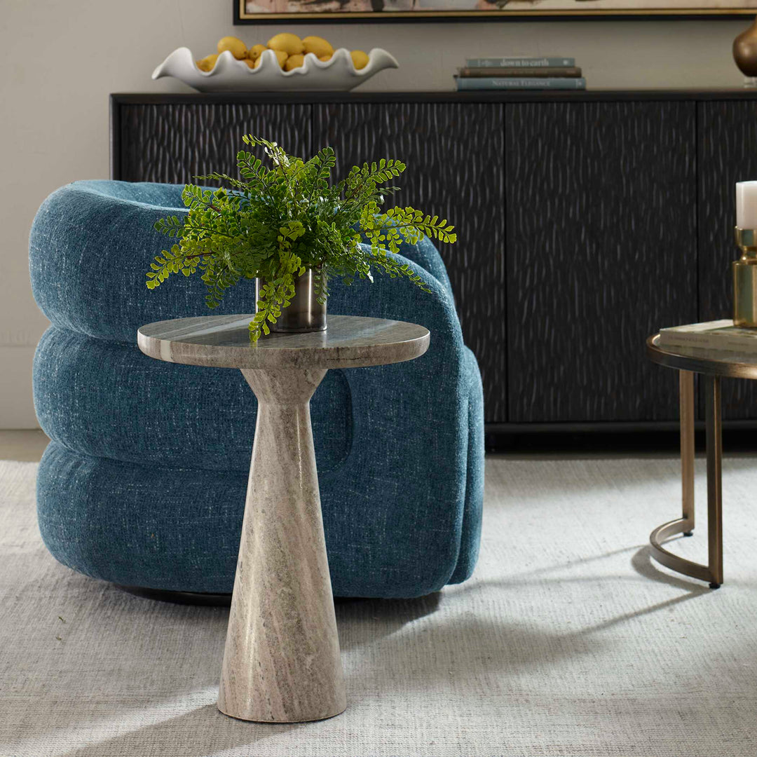 American Home Furniture Uttermost Stour Marble Accent Table