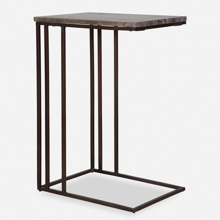 American Home Furniture Uttermost Theodore Travertine Accent Table