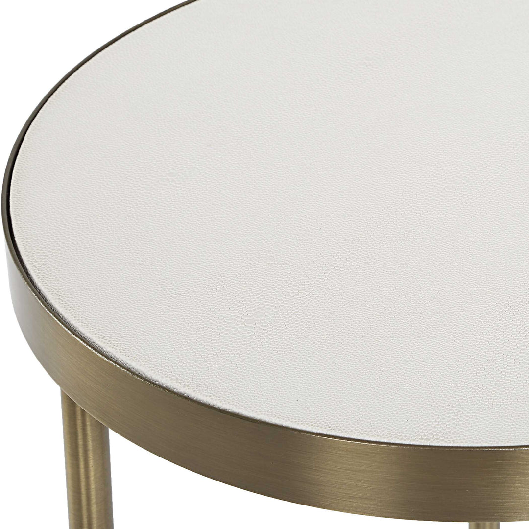 American Home Furniture Uttermost Aragon White Nesting Tables Set of 2