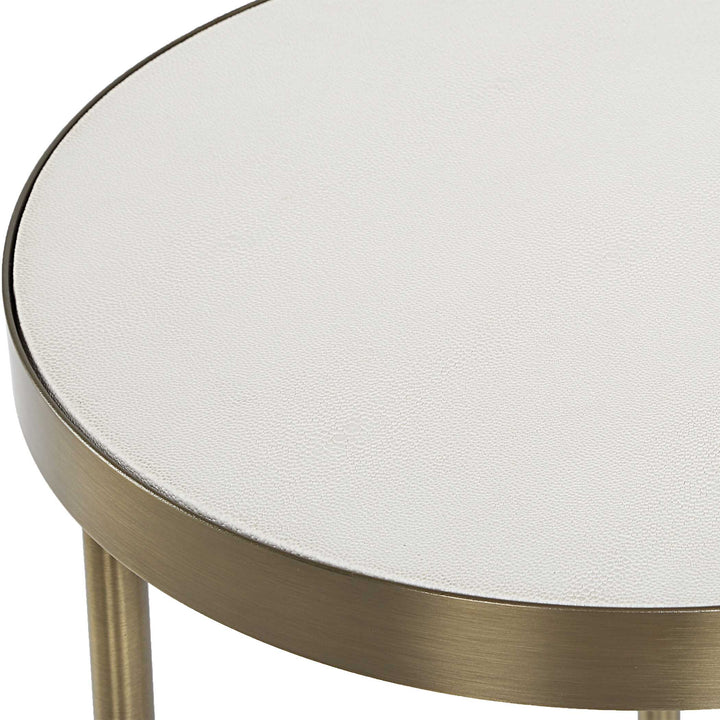 American Home Furniture Uttermost Aragon White Nesting Tables Set of 2