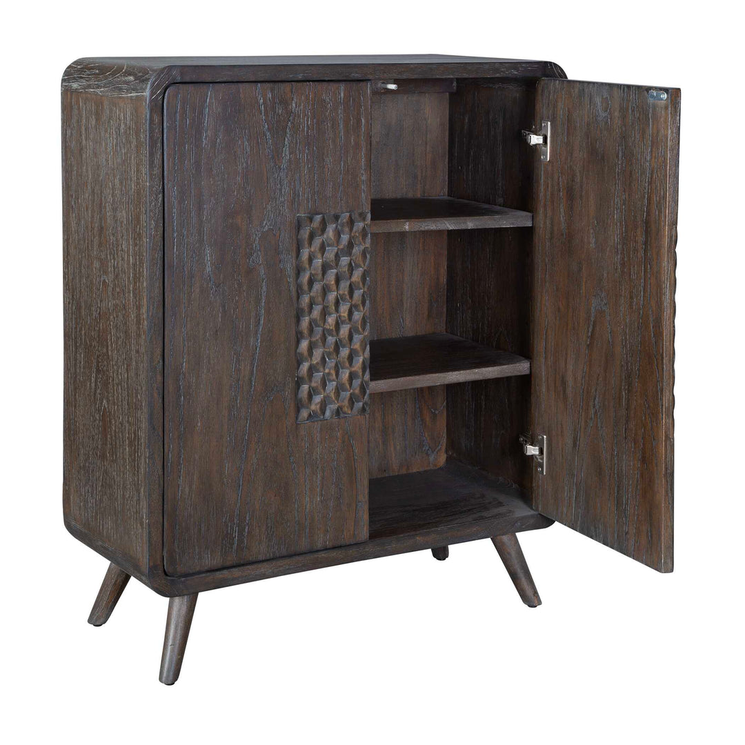 American Home Furniture Uttermost Hausen 2 Door Mid-Century Cabinet