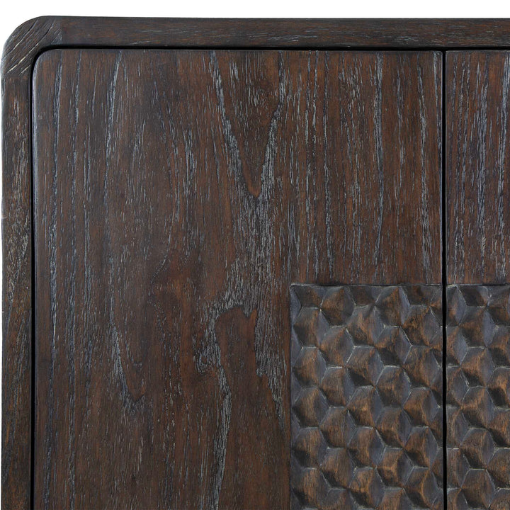 American Home Furniture Uttermost Hausen 2 Door Mid-Century Cabinet