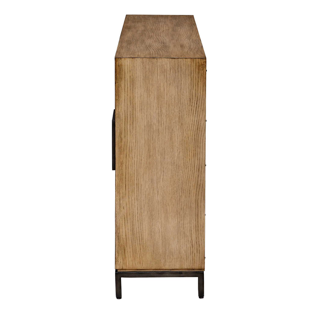 American Home Furniture Uttermost Paltrow Burl 2 Door Cabinet