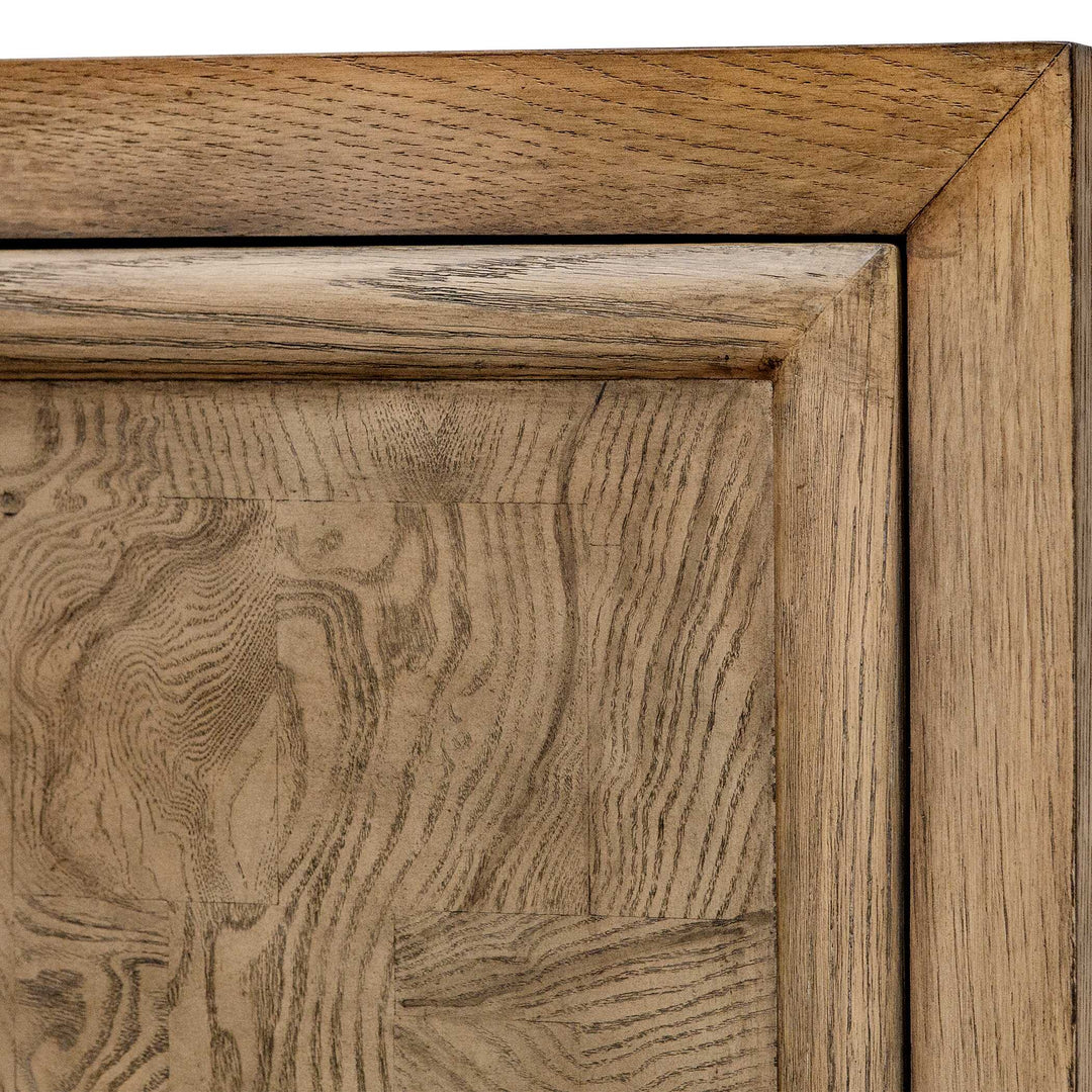 American Home Furniture Uttermost Paltrow Burl 2 Door Cabinet