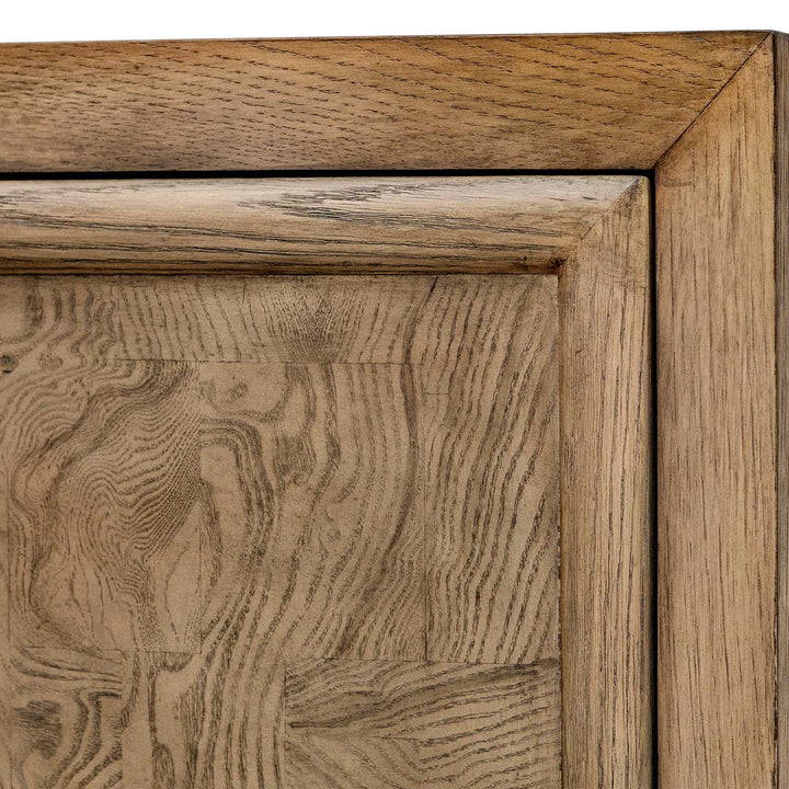 American Home Furniture Uttermost Paltrow Burl 2 Door Cabinet