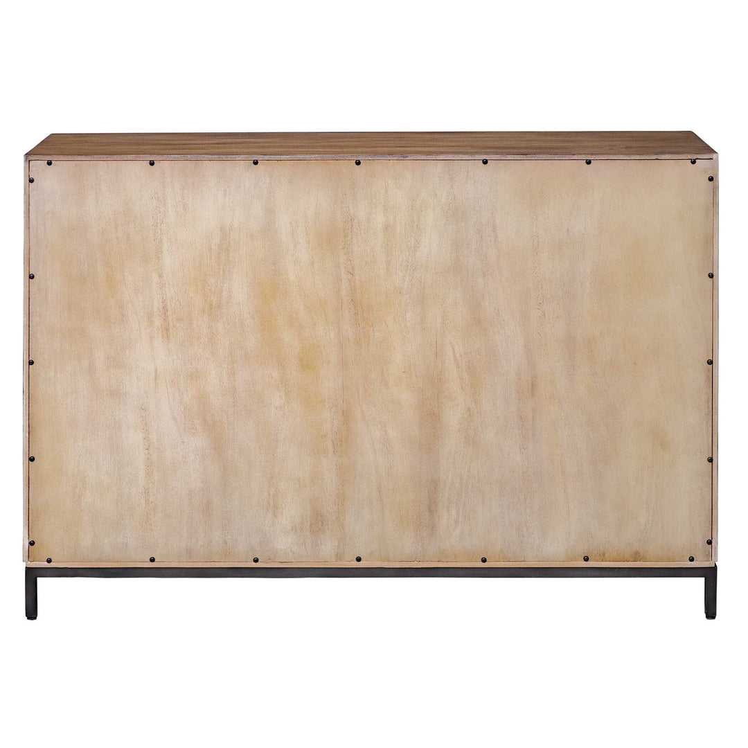 American Home Furniture Uttermost Paltrow Burl 2 Door Cabinet