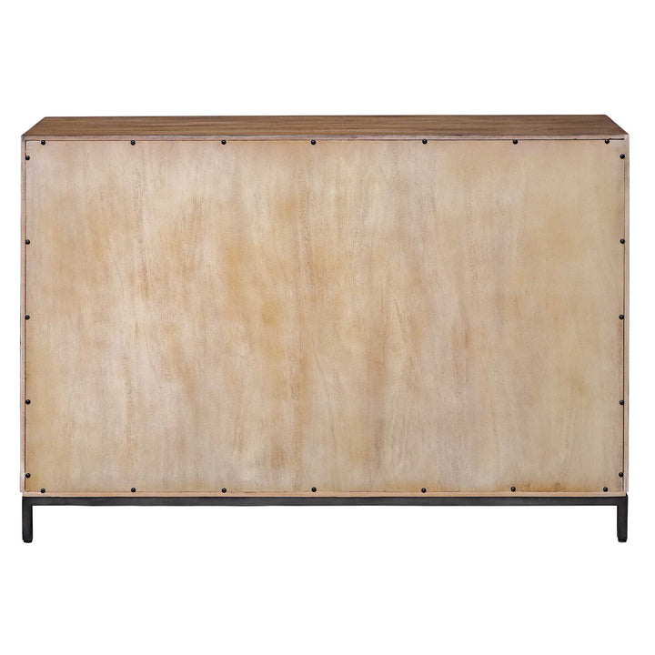 American Home Furniture Uttermost Paltrow Burl 2 Door Cabinet