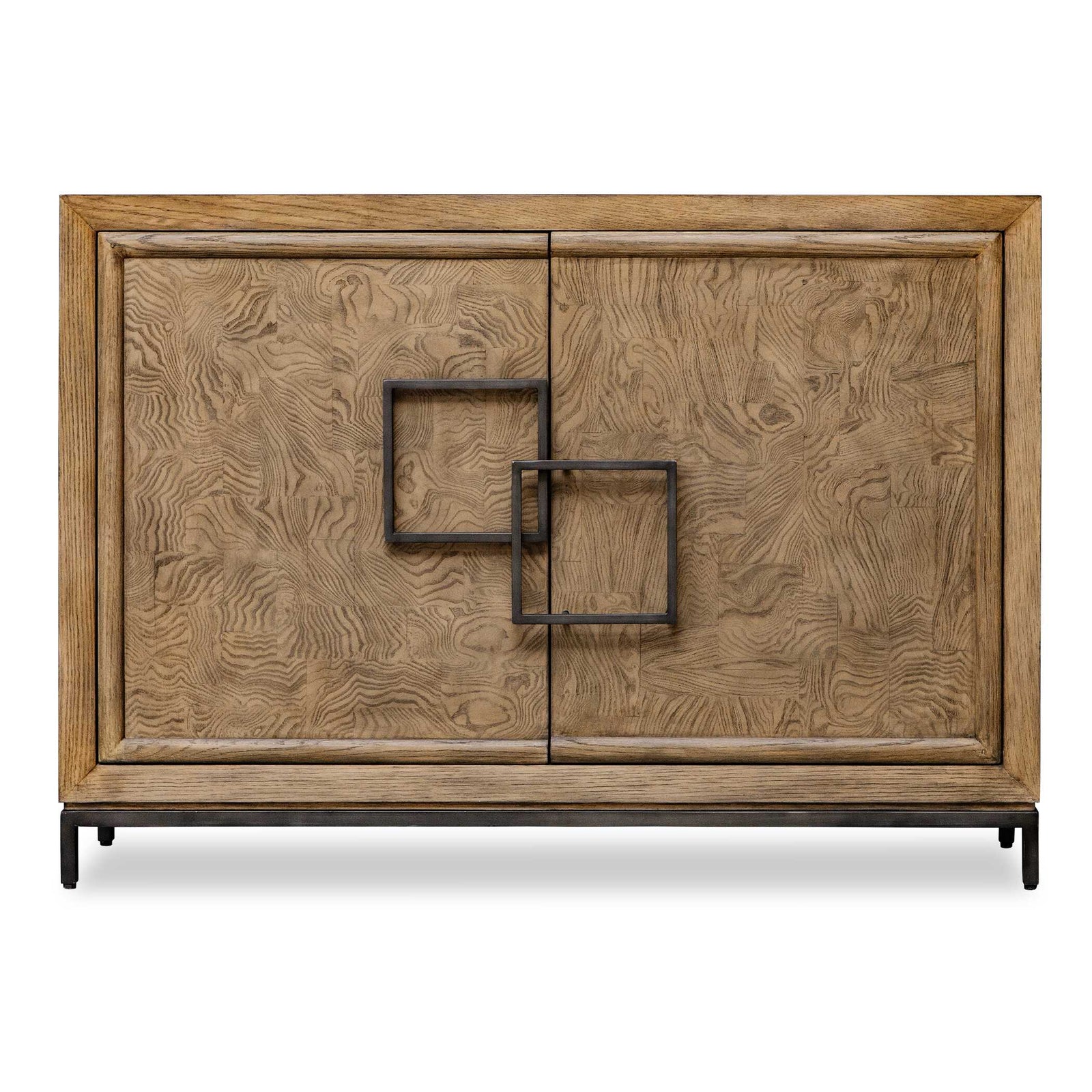 American Home Furniture Uttermost Paltrow Burl 2 Door Cabinet