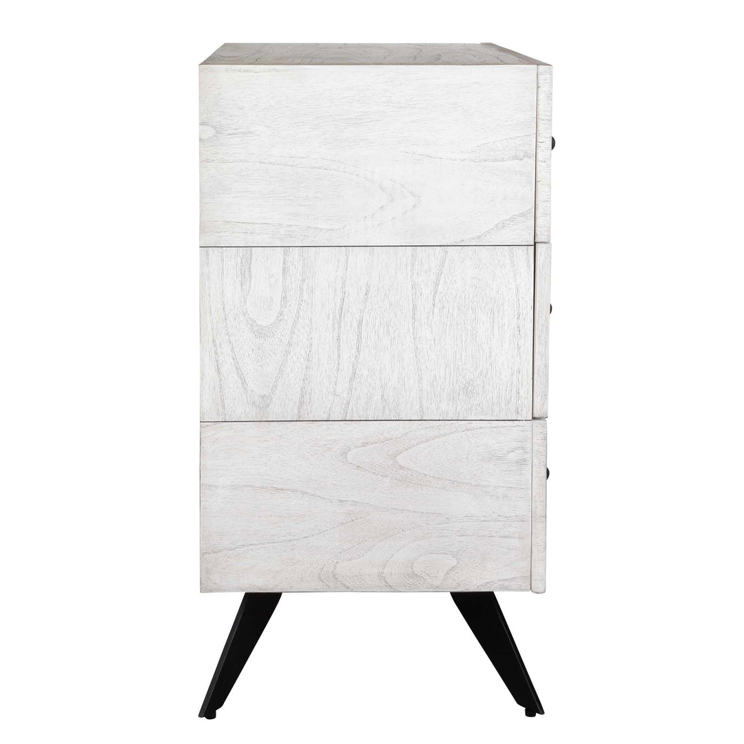 American Home Furniture Uttermost Vivi 3 Drawer White Chest