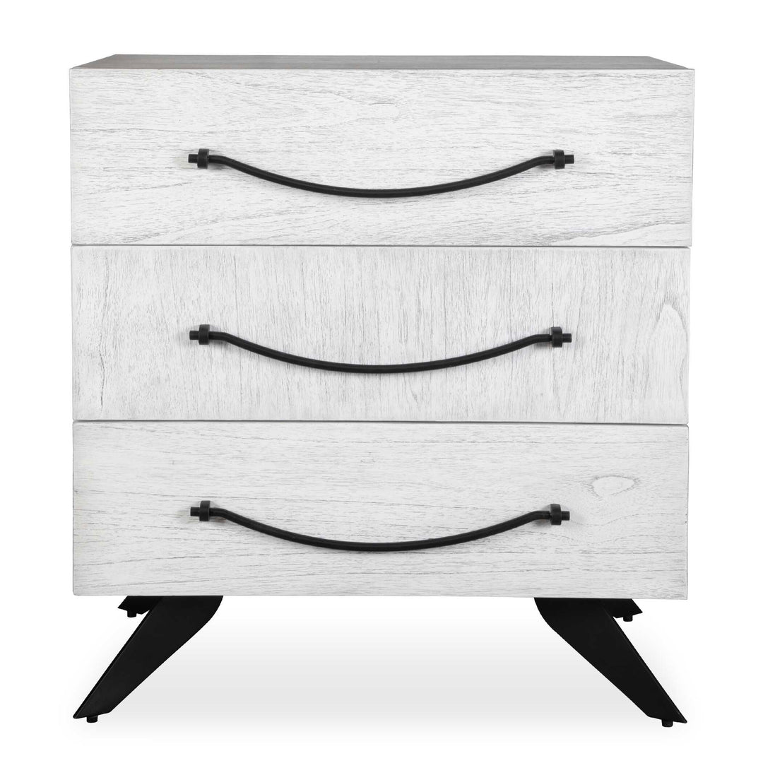 American Home Furniture Uttermost Vivi 3 Drawer White Chest