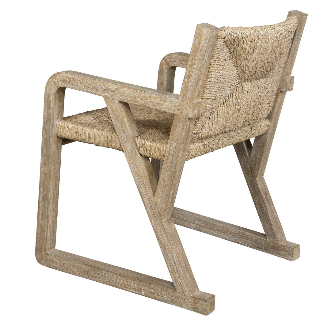 American Home Furniture Uttermost Chatham Seagrass Dining Chair Set of 2