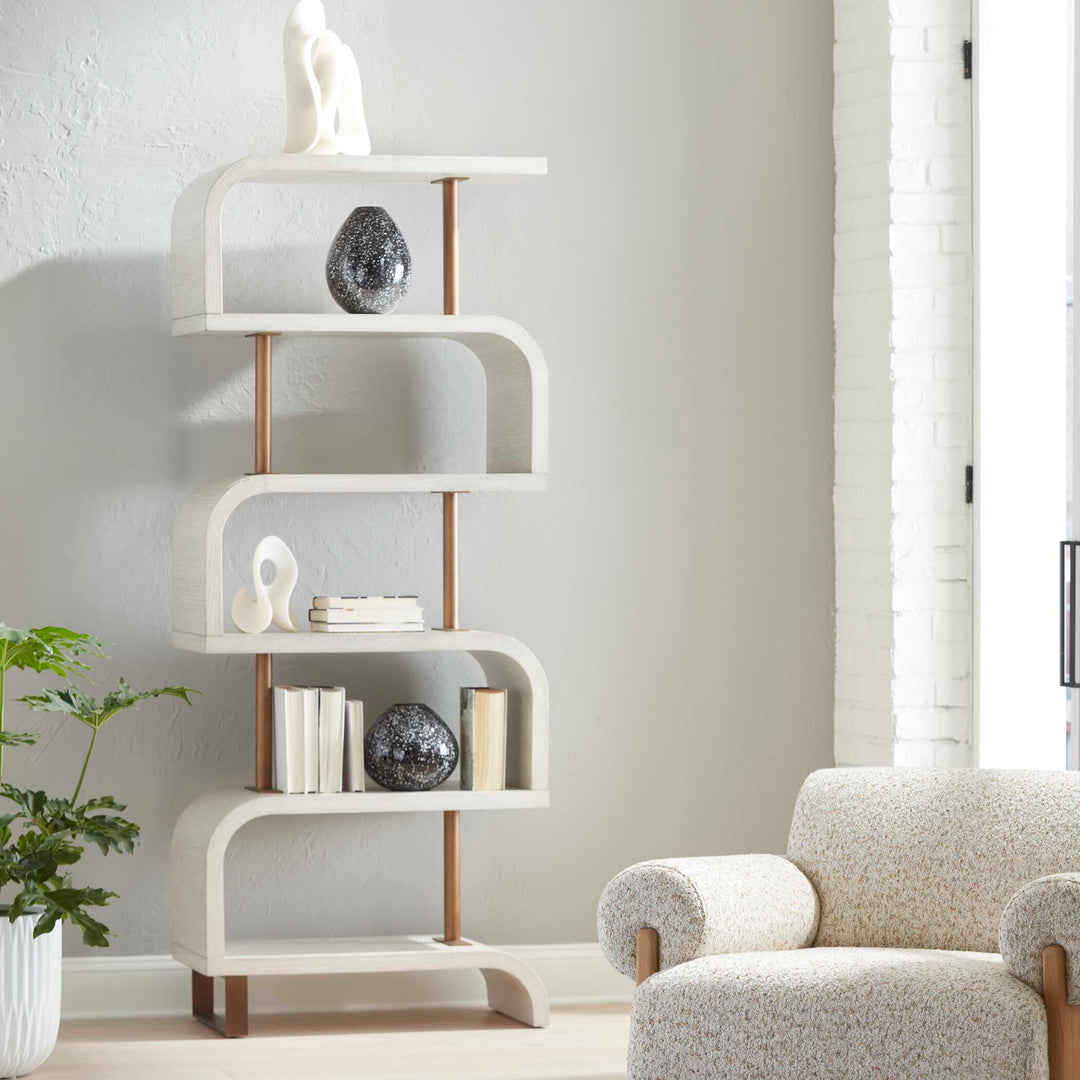 American Home Furniture Uttermost Bia White Etagere