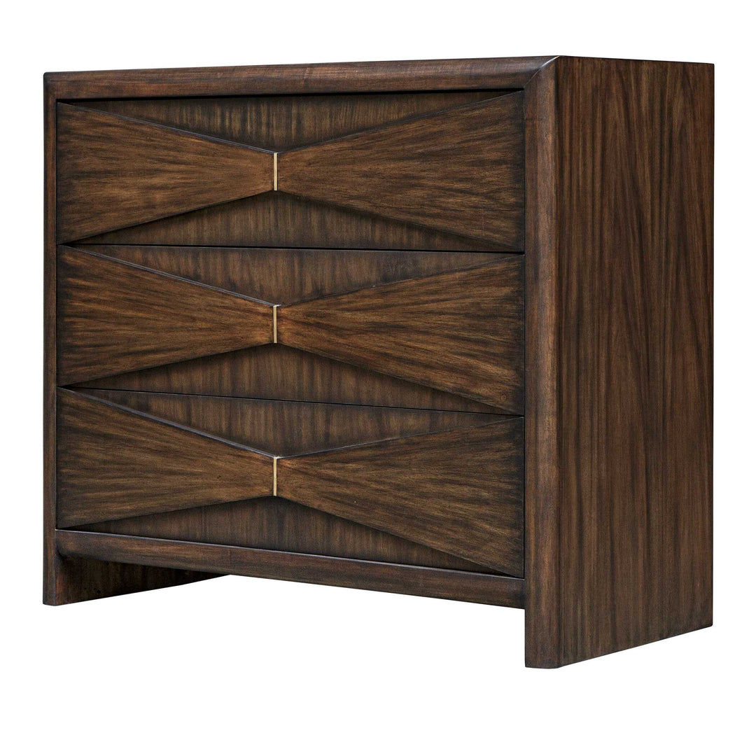 American Home Furniture Uttermost Bowtie 3 Drawer Mid-Century Chest