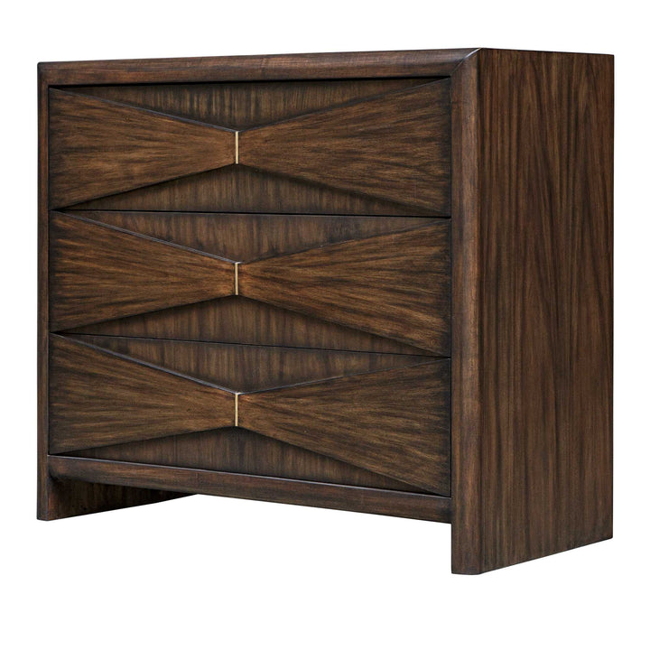 American Home Furniture Uttermost Bowtie 3 Drawer Mid-Century Chest