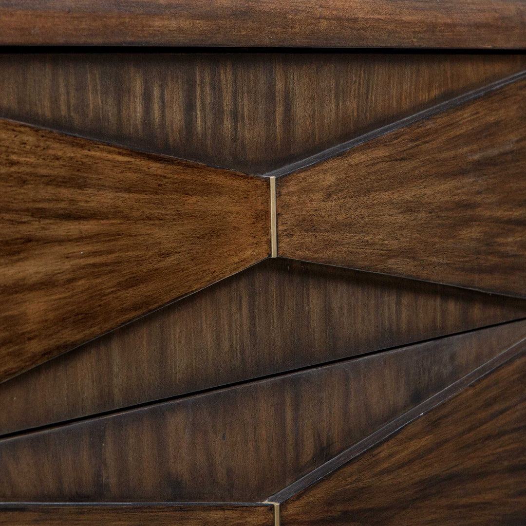 American Home Furniture Uttermost Bowtie 3 Drawer Mid-Century Chest