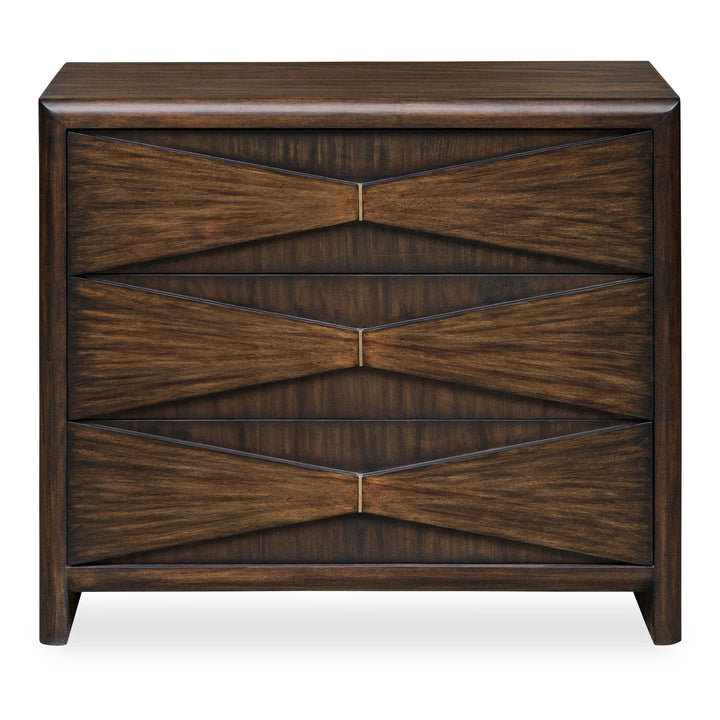 American Home Furniture Uttermost Bowtie 3 Drawer Mid-Century Chest