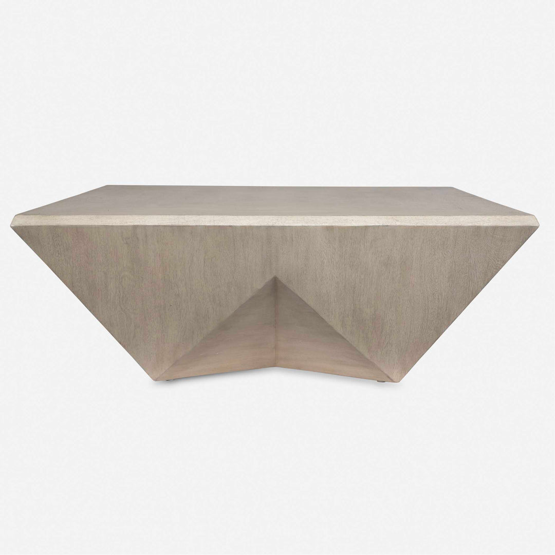 American Home Furniture Uttermost Collins Modern Light Gray Coffee Table