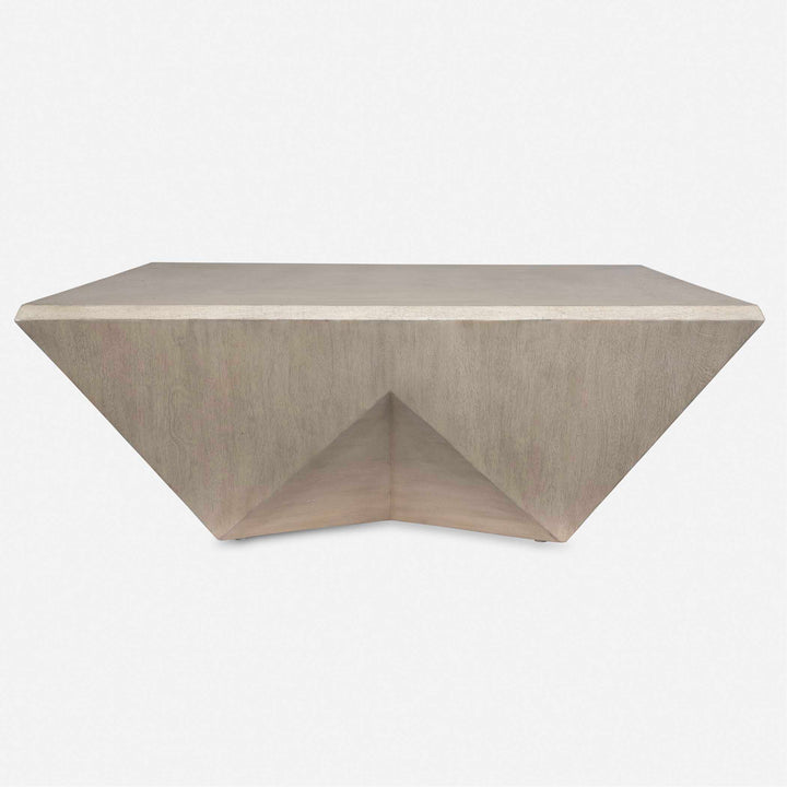 American Home Furniture Uttermost Collins Modern Light Gray Coffee Table