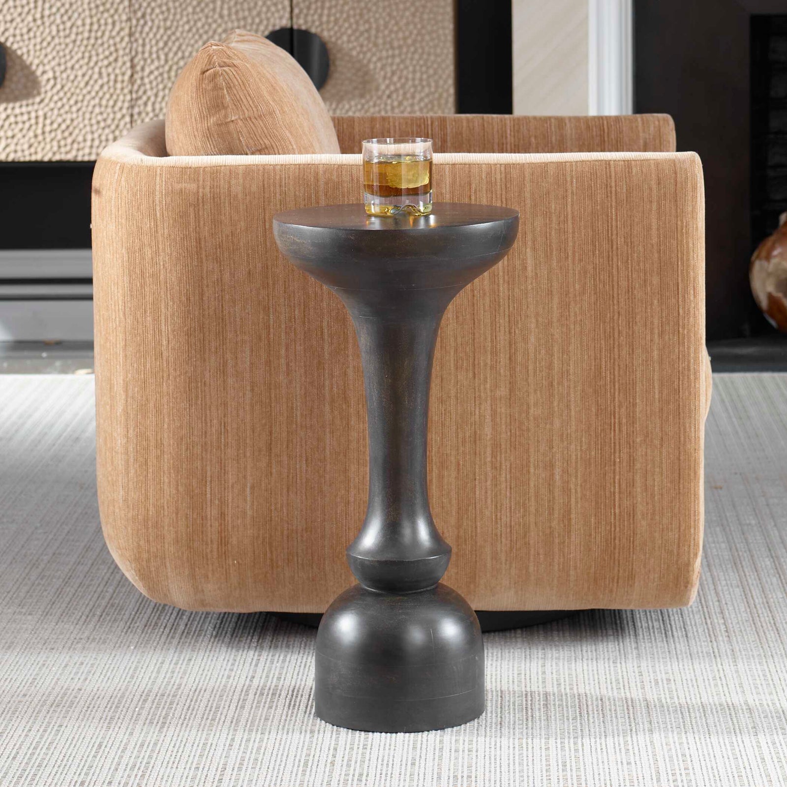 American Home Furniture Uttermost Gambit Hourglass Accent Table