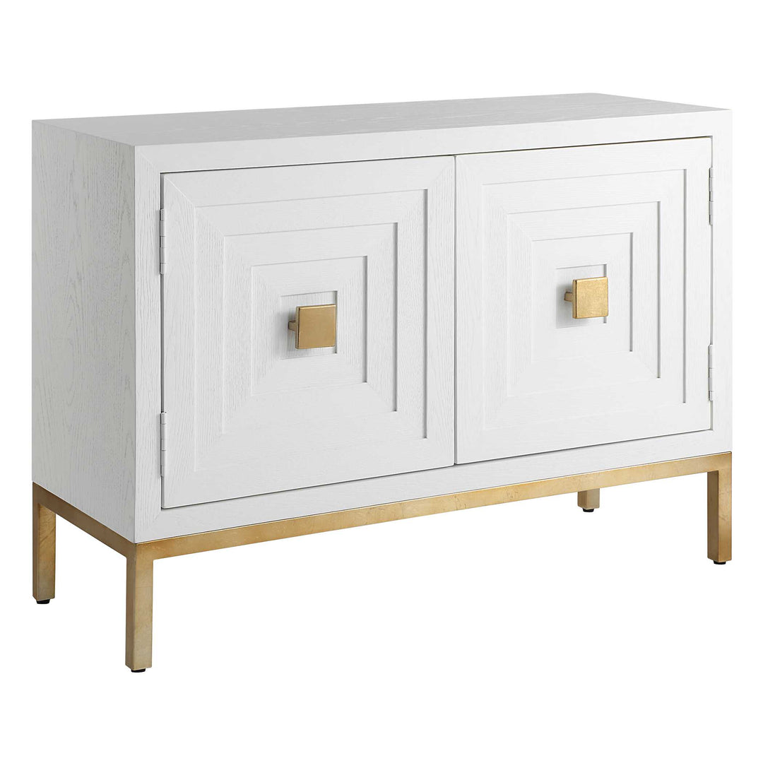 American Home Furniture Uttermost Aiken White 2 Door Cabinet